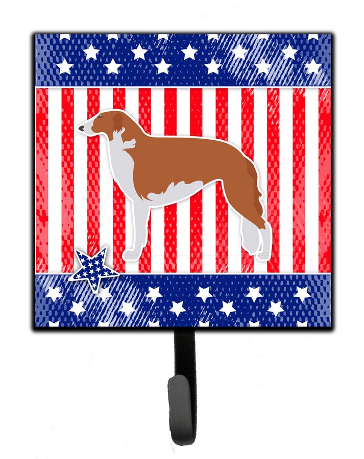 USA Patriotic Borzoi Russian Greyhound Leash or Key Holder
