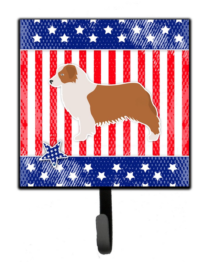USA Patriotic Australian Shepherd Dog Leash or Key Holder