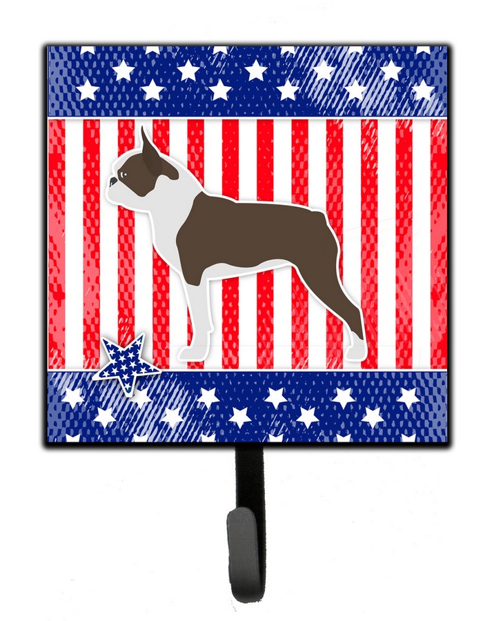 USA Patriotic Boston Terrier Leash or Key Holder