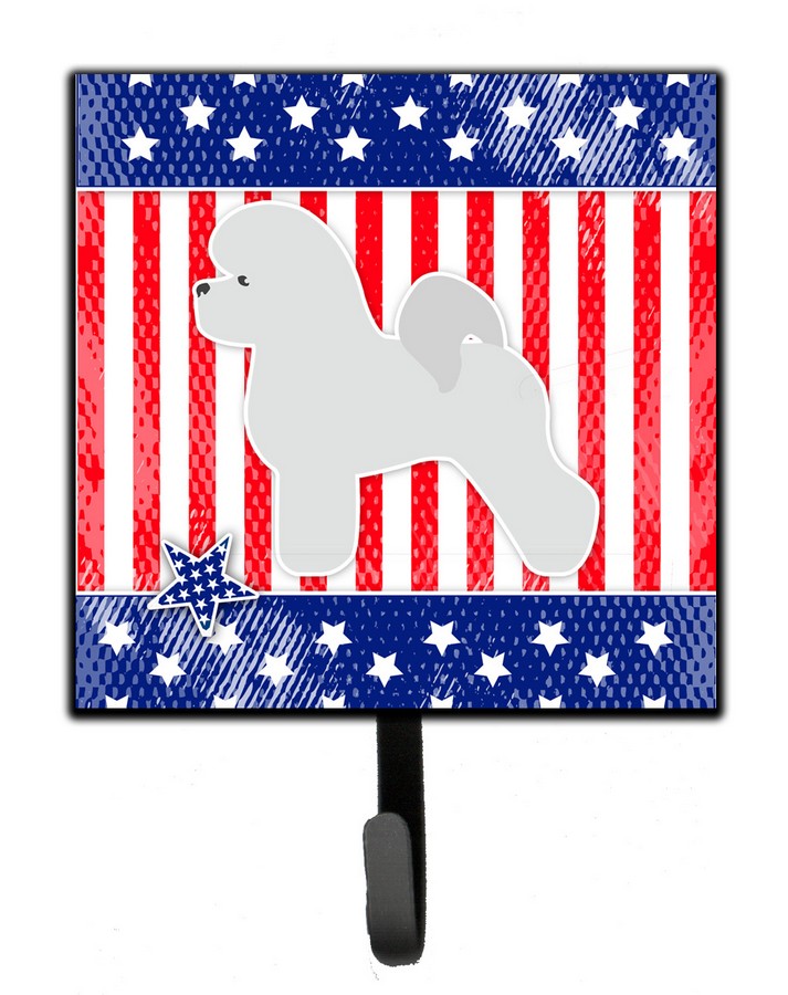 USA Patriotic Bichon Frise Leash or Key Holder