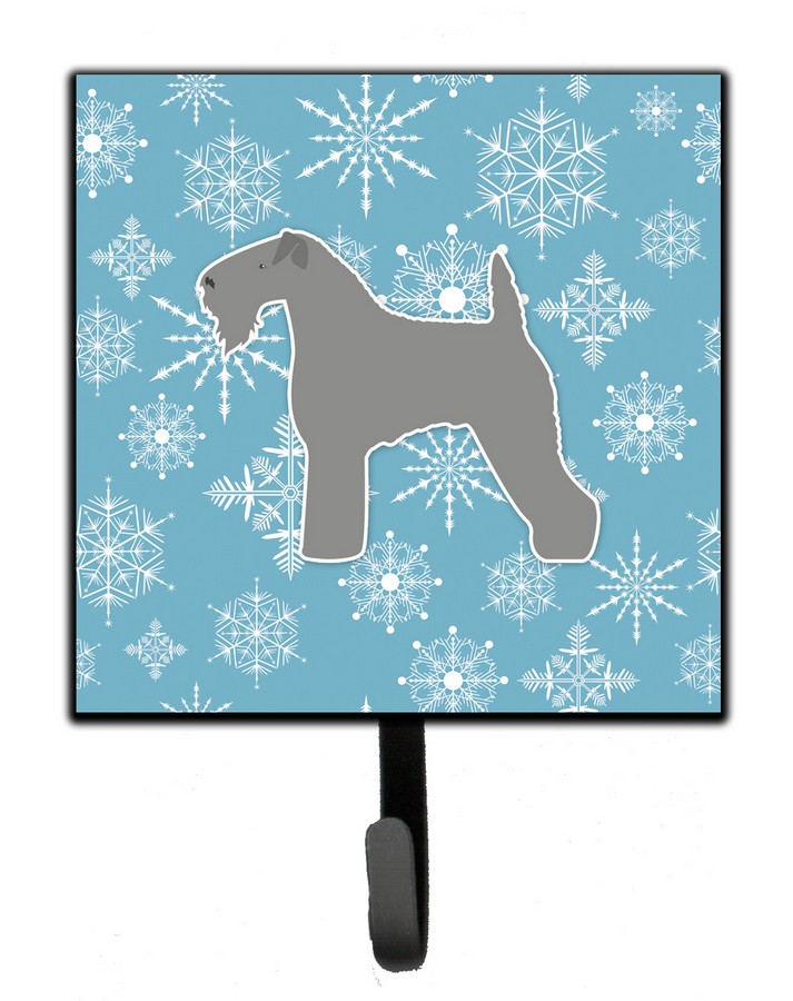 Winter Snowflake Kerry Blue Terrier Leash or Key Holder