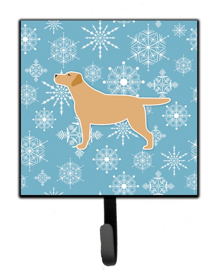 Winter Snowflake Yellow Labrador Retriever Leash or Key Holder