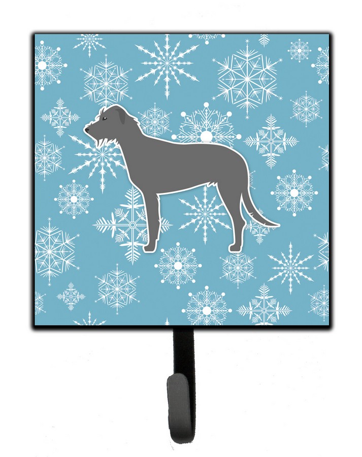 Winter Snowflake Irish Wolfhound Leash or Key Holder