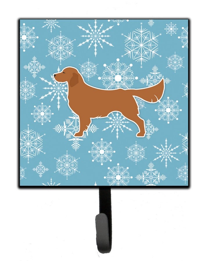 Winter Snowflake Golden Retriever Leash or Key Holder