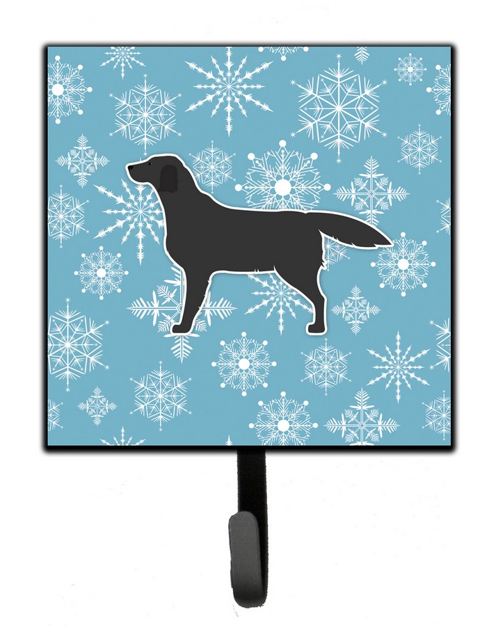 Winter Snowflake Black Labrador Retriever Leash or Key Holder