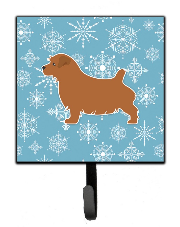 Winter Snowflake Norfolk Terrier Leash or Key Holder