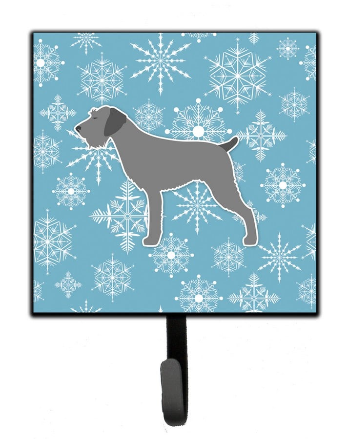 Winter Snowflake German Wirehaired Pointer Leash or Key Holder