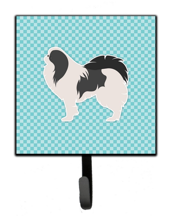Japanese Chin Checkerboard Blue Leash or Key Holder