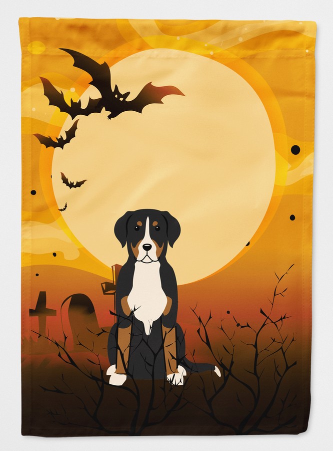 Halloween Greater Swiss Mountain Dog Flag Garden Size