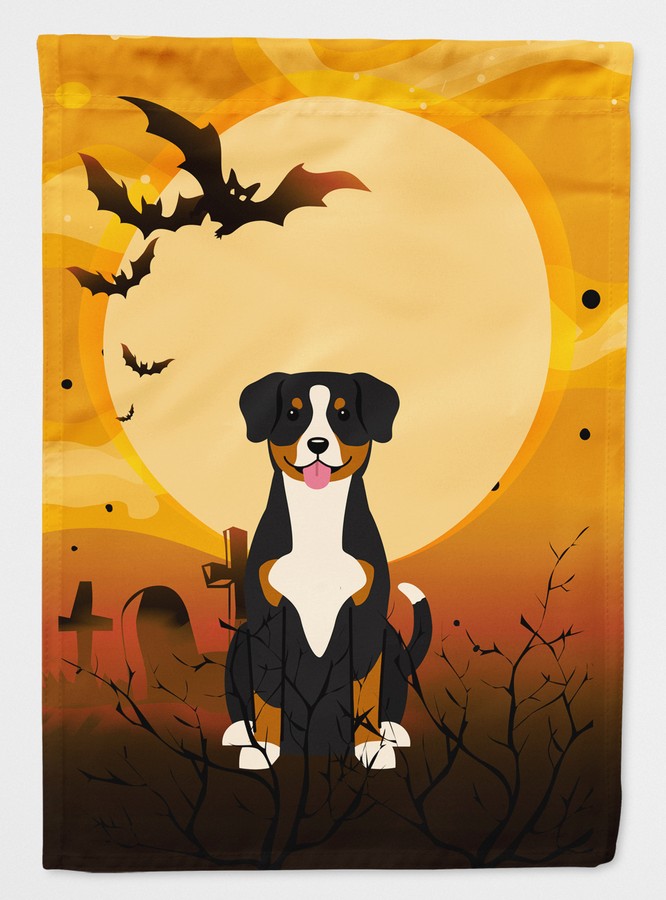 Halloween Entlebucher Flag Garden Size