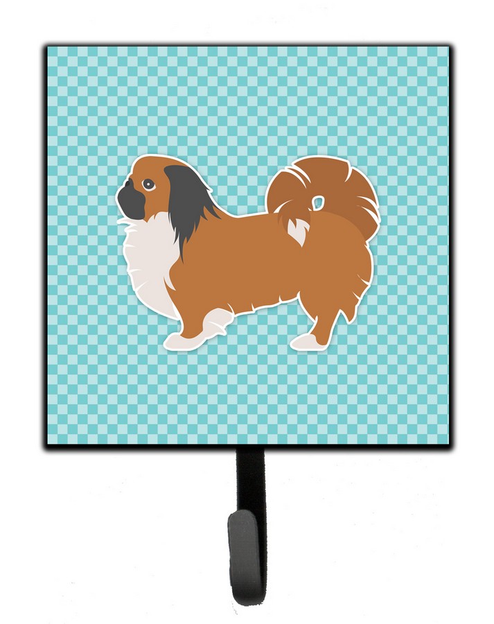 Pekingese Checkerboard Blue Leash or Key Holder