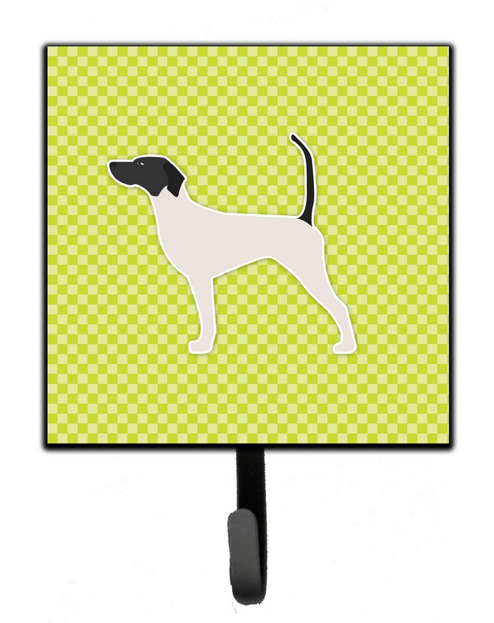 English Pointer Checkerboard Green Leash or Key Holder
