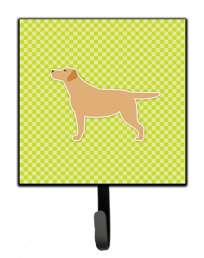 Yellow Labrador Retriever Checkerboard Green Leash or Key Holder