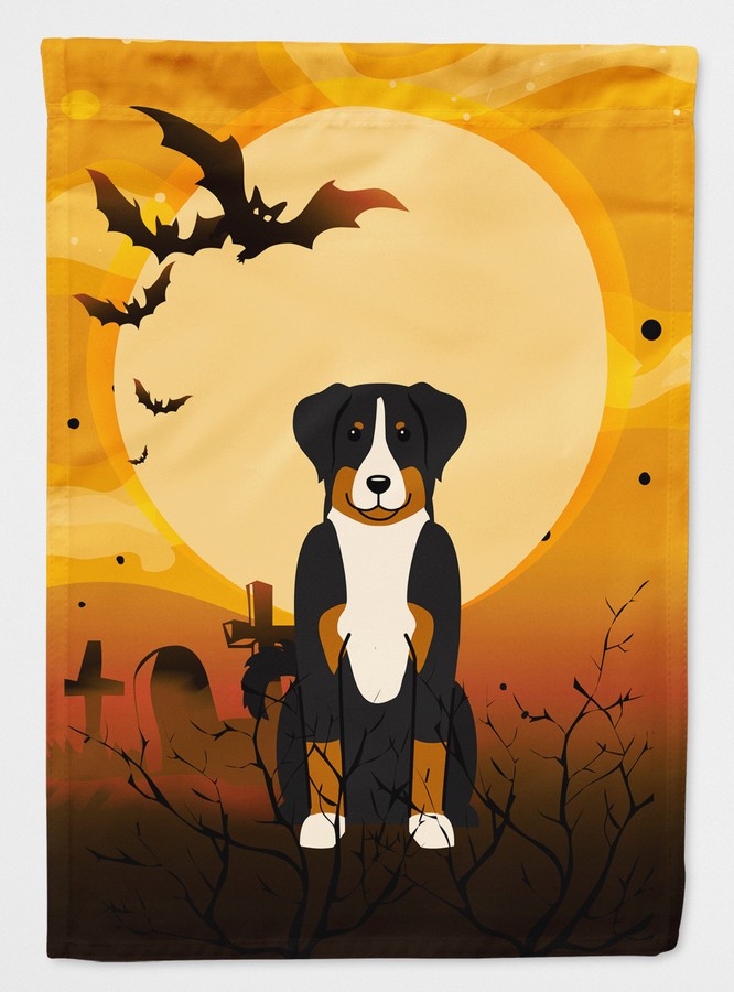 Halloween Appenzeller Sennenhund Flag Garden Size
