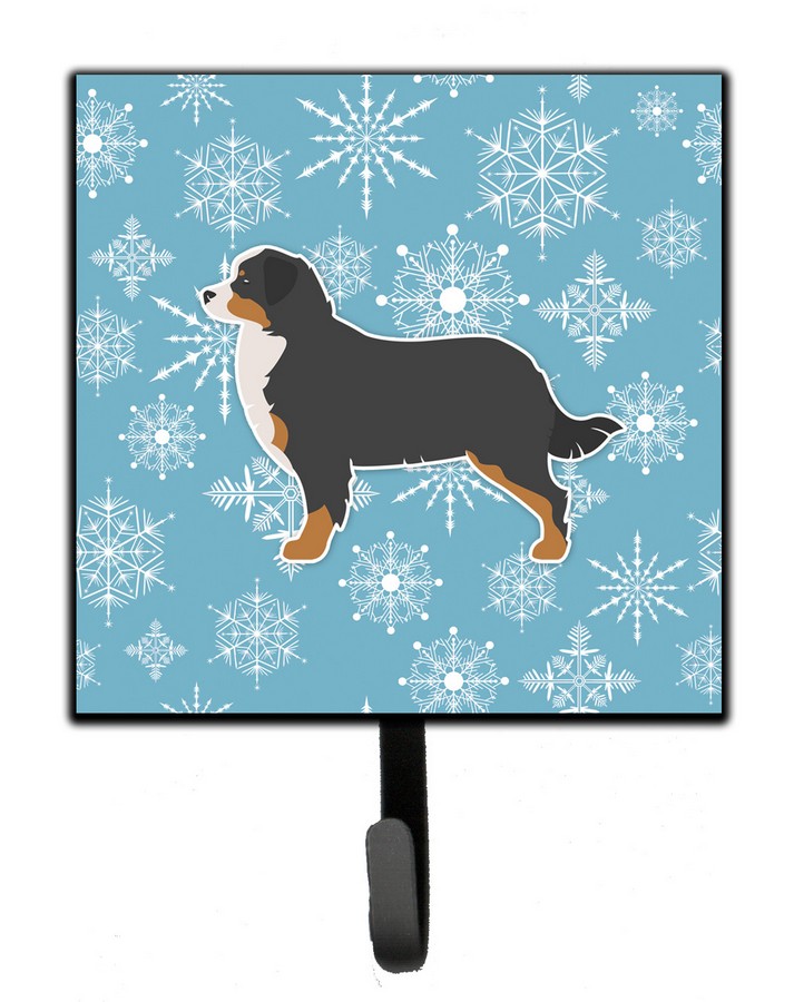 Winter Snowflake Bernese Mountain Dog Leash or Key Holder