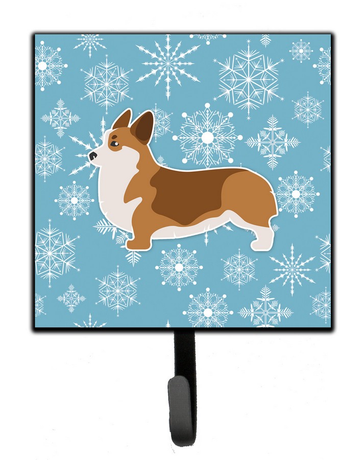 Winter Snowflake Corgi Leash or Key Holder