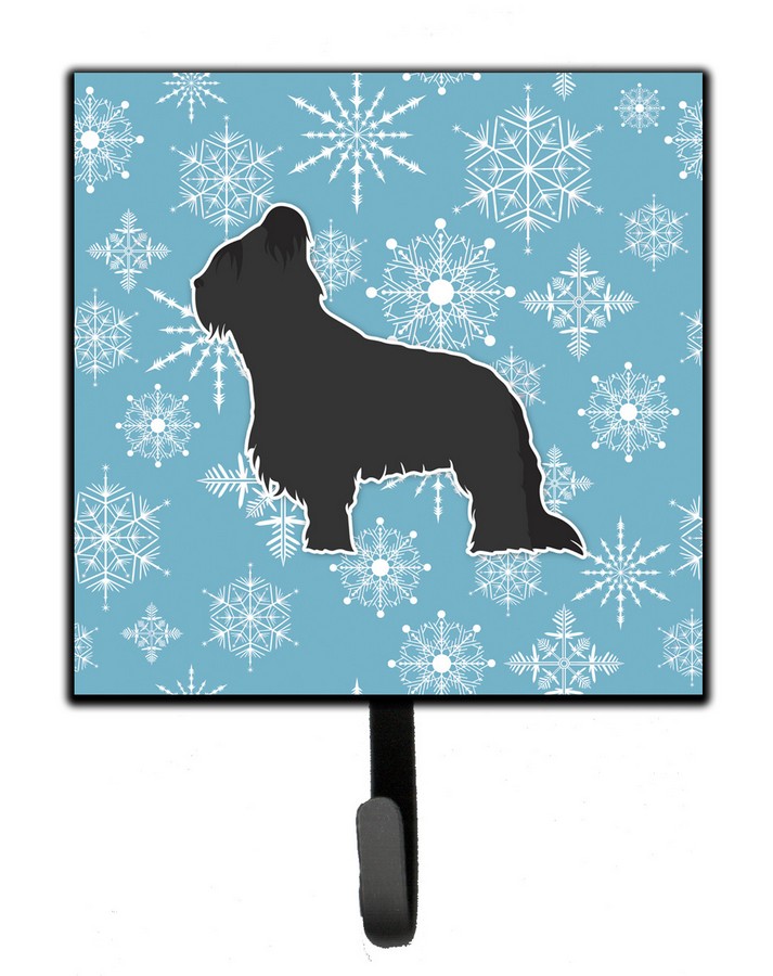 Winter Snowflake Briard Leash or Key Holder
