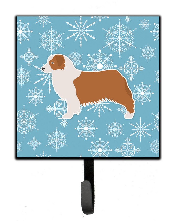 Winter Snowflake Australian Shepherd Dog Leash or Key Holder