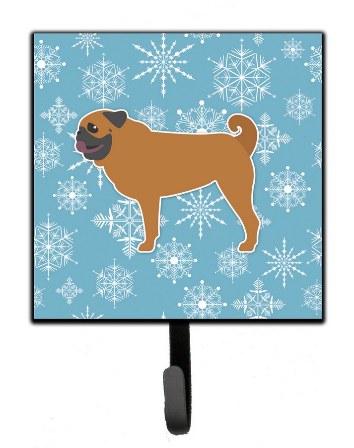 Winter Snowflake Pug Leash or Key Holder