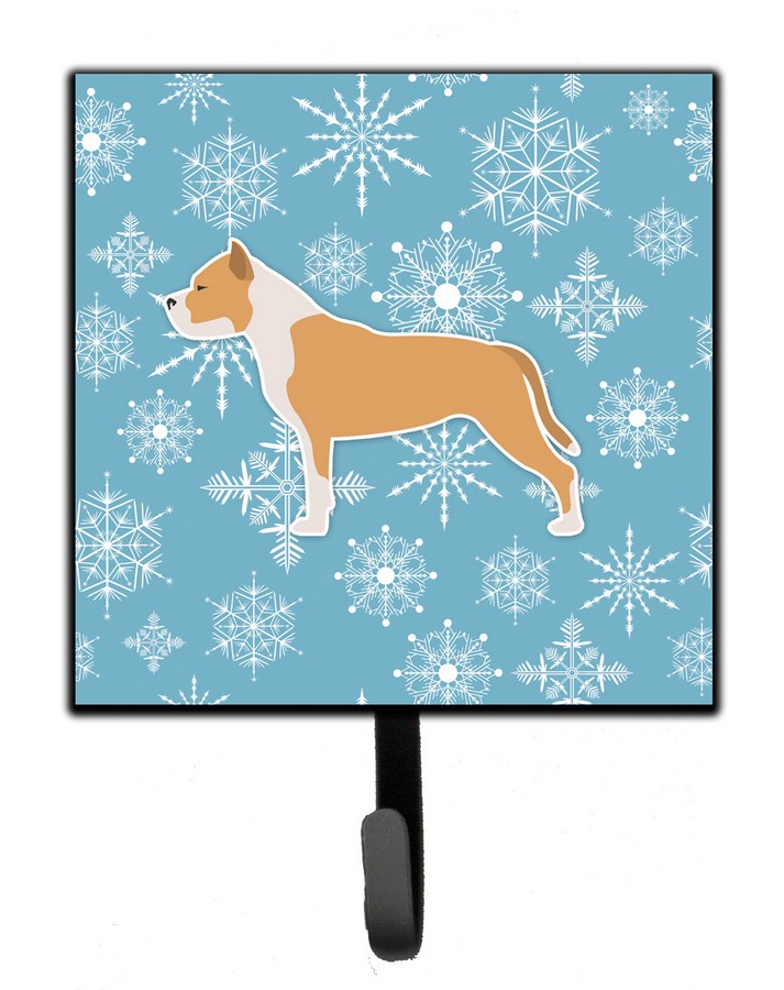 Winter Snowflake Staffordshire Bull Terrier Leash or Key Holder