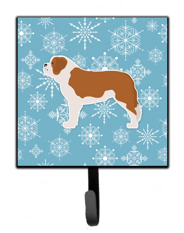 Winter Snowflake Saint Bernard Leash or Key Holder