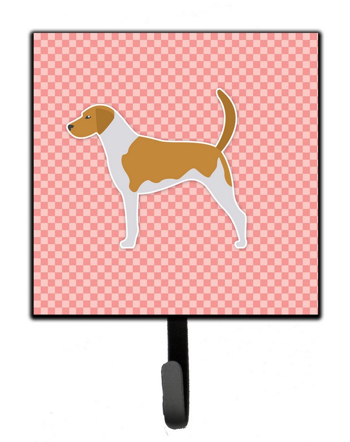 American Foxhound Checkerboard Pink Leash or Key Holder
