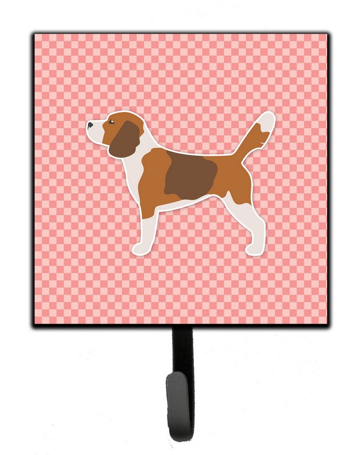 Beagle Checkerboard Pink Leash or Key Holder