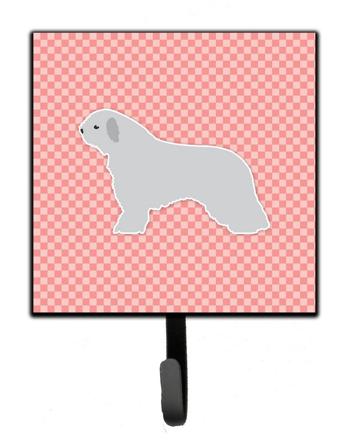 Spanish Water Dog Checkerboard Pink Leash or Key Holder