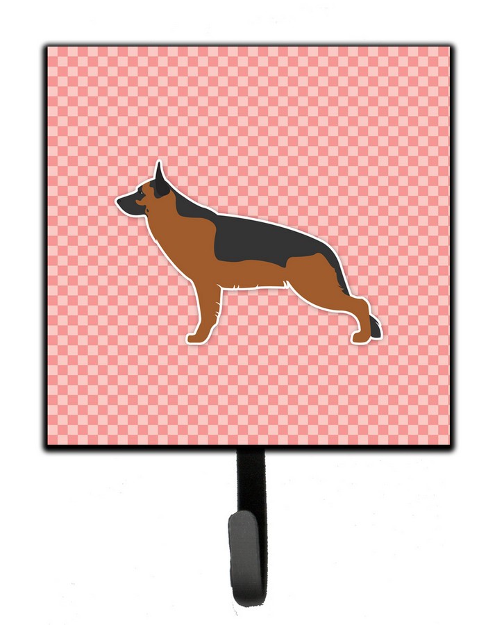 German Shepherd Checkerboard Pink Leash or Key Holder
