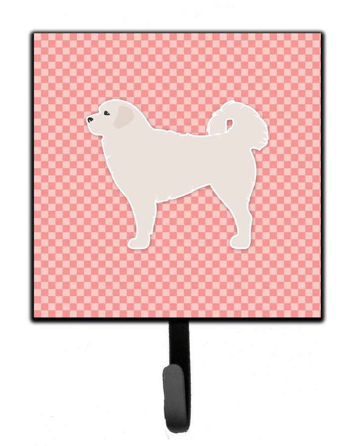 Polish Tatra Sheepdog Checkerboard Pink Leash or Key Holder
