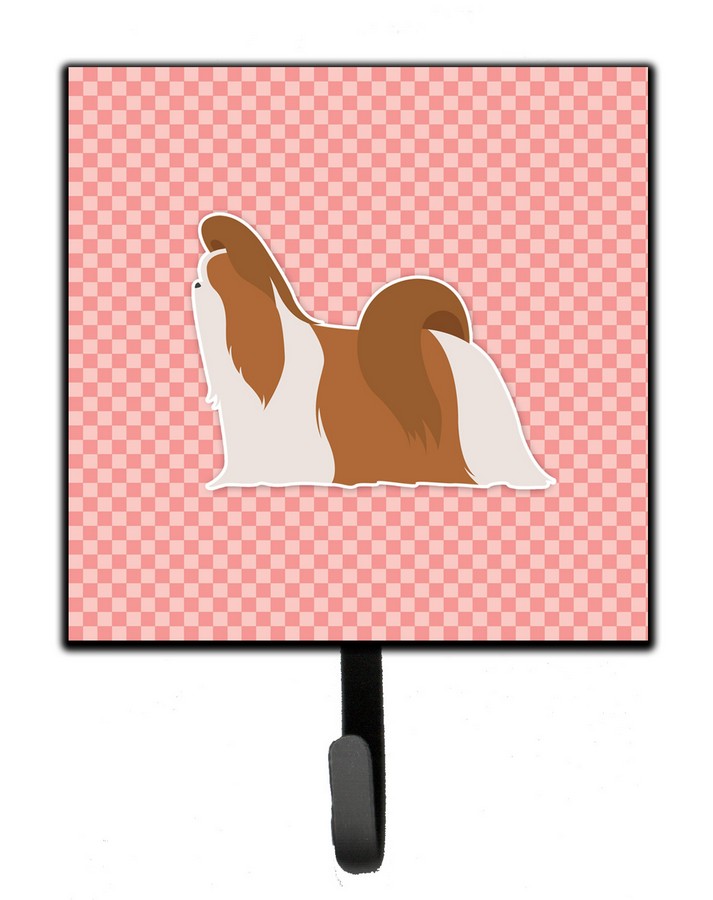 Shih Tzu Checkerboard Pink Leash or Key Holder