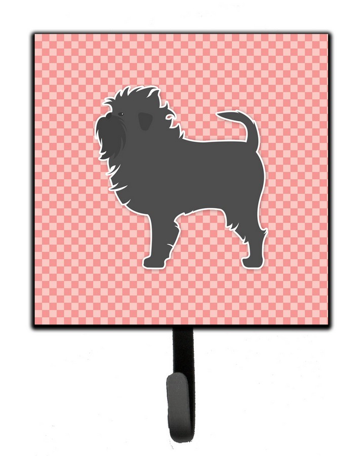 Affenpinscher Checkerboard Pink Leash or Key Holder