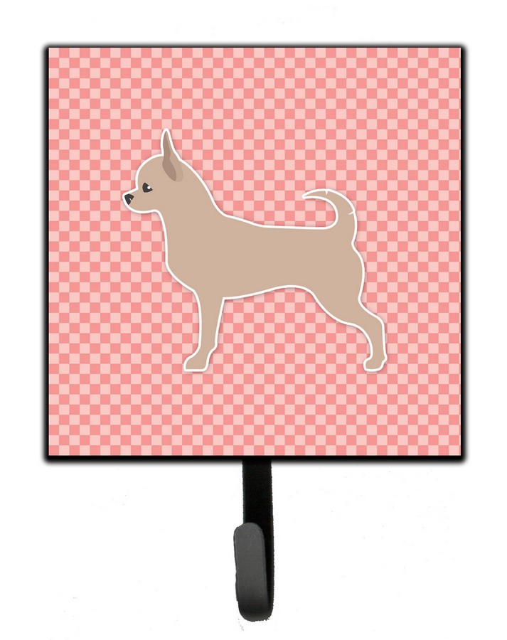 Chihuahua Checkerboard Pink Leash or Key Holder