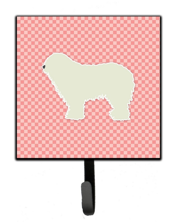 Komondor Checkerboard Pink Leash or Key Holder