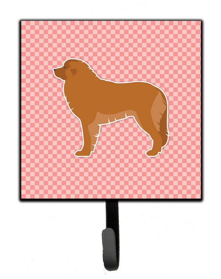 Leonberger Checkerboard Pink Leash or Key Holder