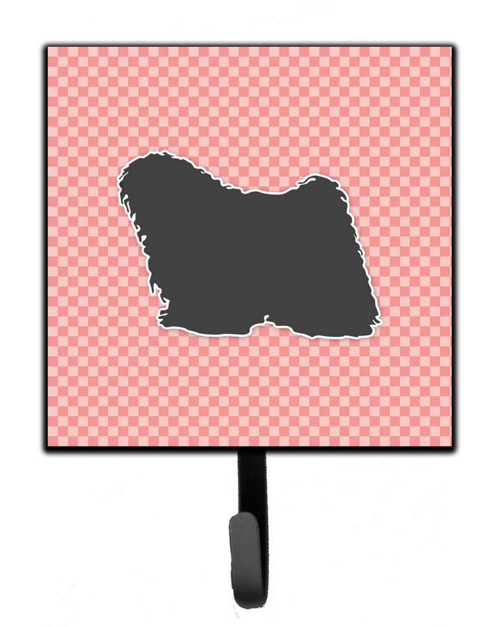 Puli Checkerboard Pink Leash or Key Holder