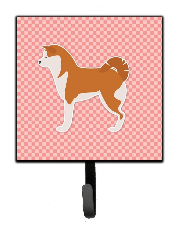 Akita Checkerboard Pink Leash or Key Holder