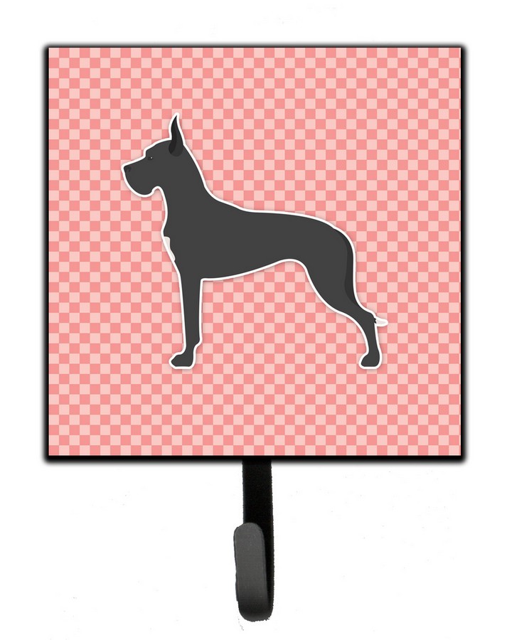 Great Dane Checkerboard Pink Leash or Key Holder