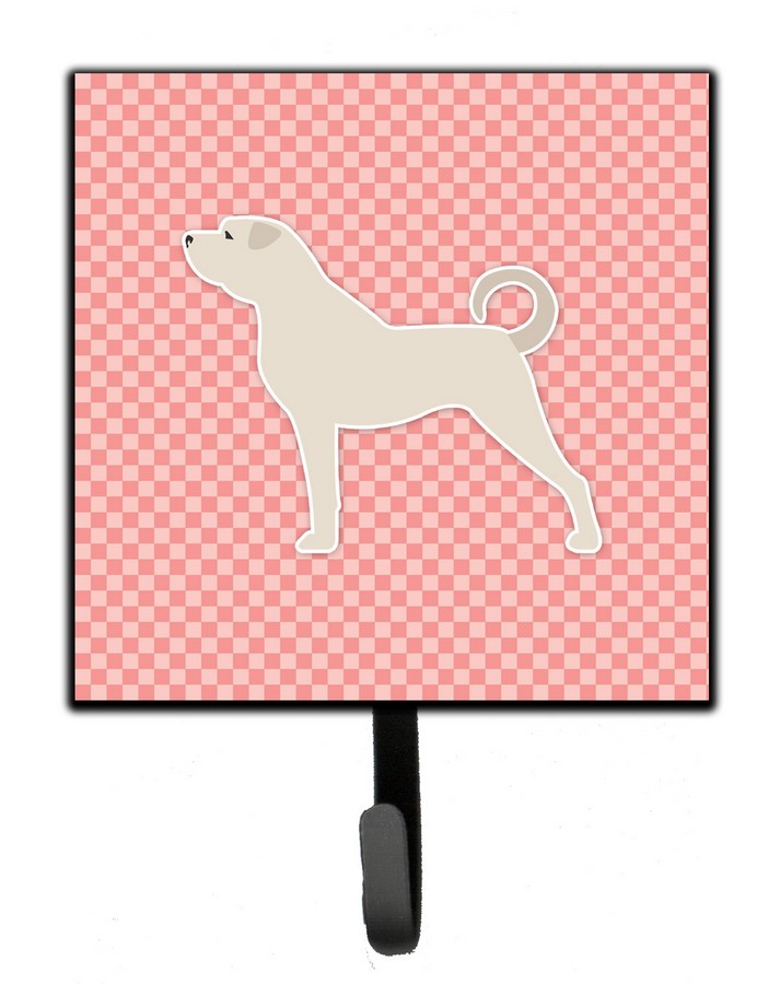 Anatolian Shepherd Checkerboard Pink Leash or Key Holder