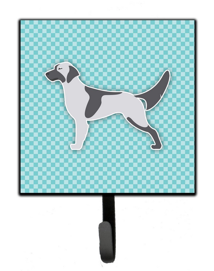 English Setter Checkerboard Blue Leash or Key Holder