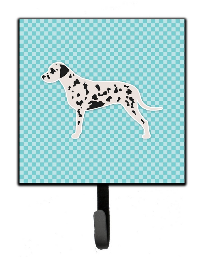 Dalmatian Checkerboard Blue Leash or Key Holder