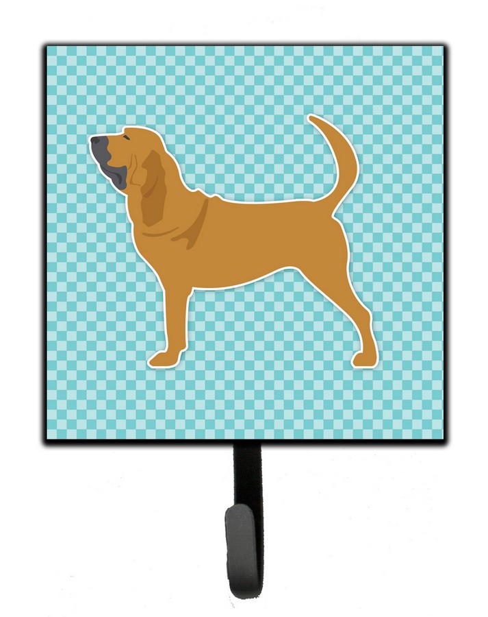 Bloodhound Checkerboard Blue Leash or Key Holder