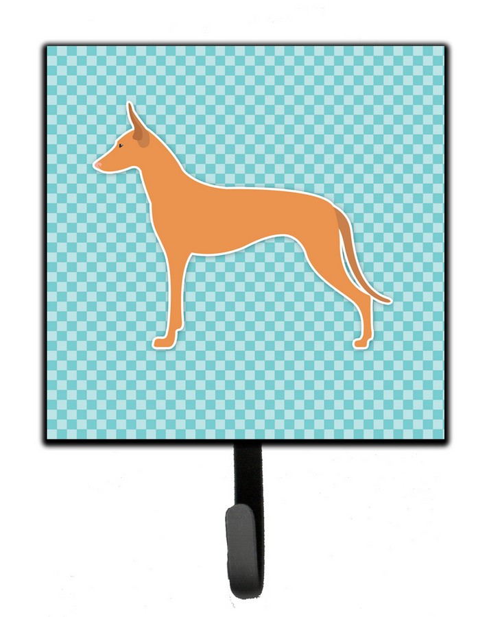 Pharaoh Hound Checkerboard Blue Leash or Key Holder