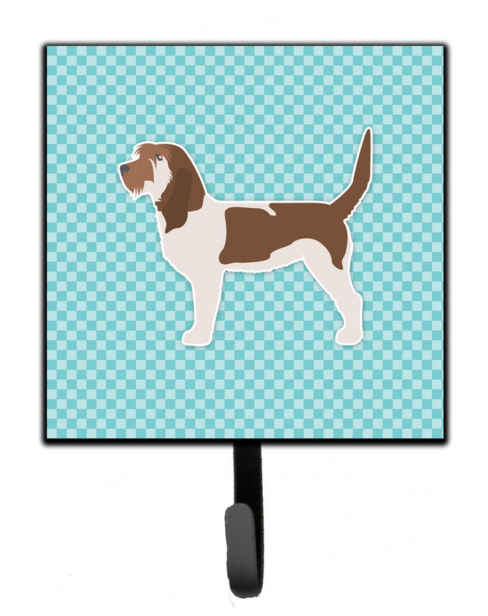 Grand Basset Griffon Vendeen Checkerboard Blue Leash or Key Holder