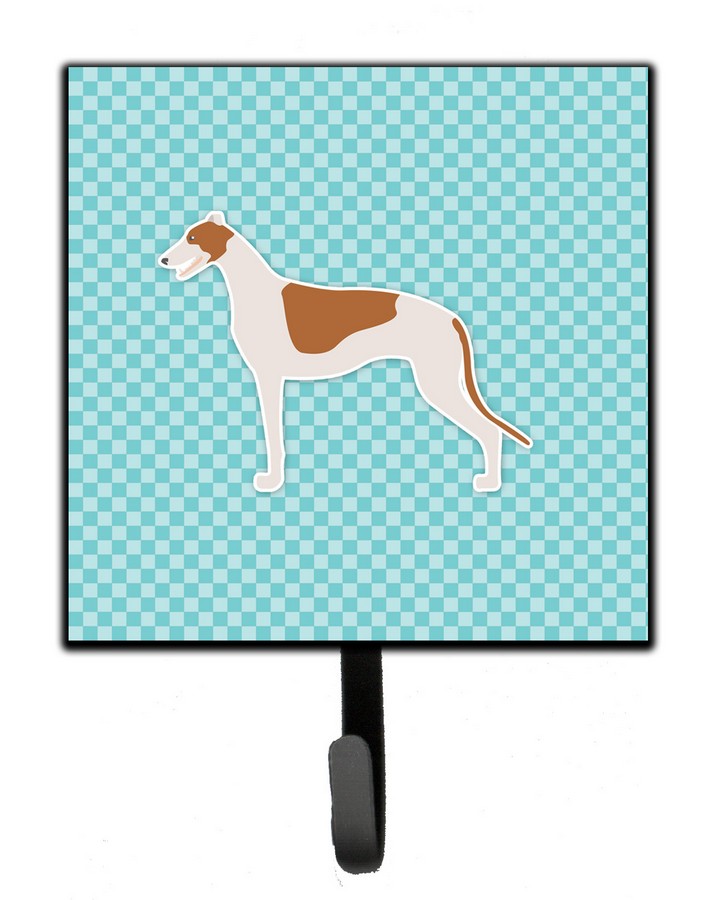 Greyhound Checkerboard Blue Leash or Key Holder