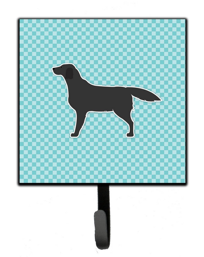 Black Labrador Retriever Checkerboard Blue Leash or Key Holder