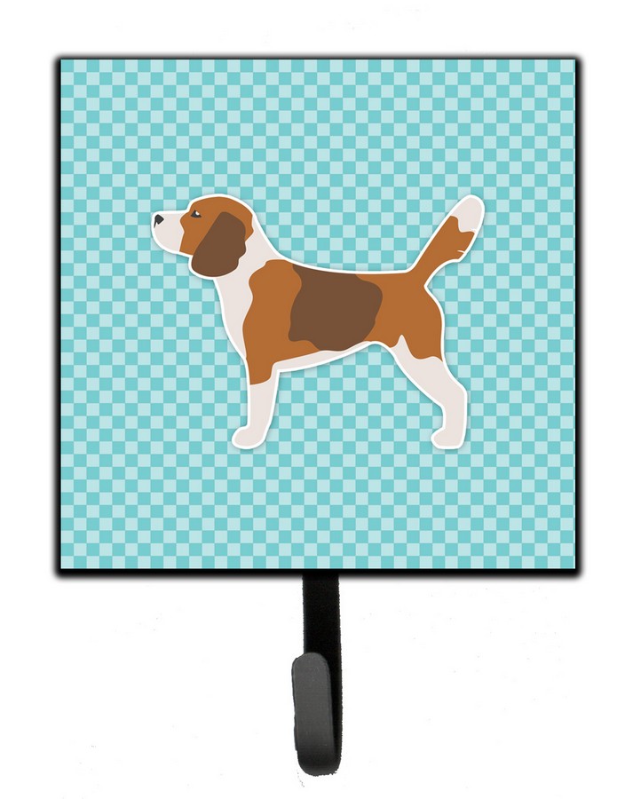 Beagle Checkerboard Blue Leash or Key Holder
