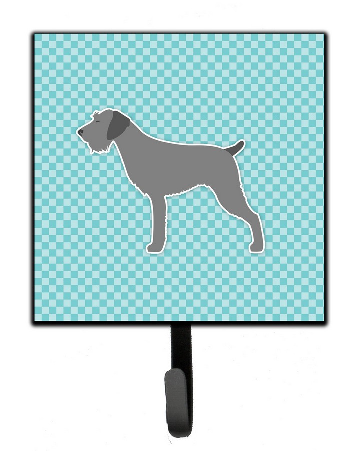 German Wirehaired Pointer Checkerboard Blue Leash or Key Holder