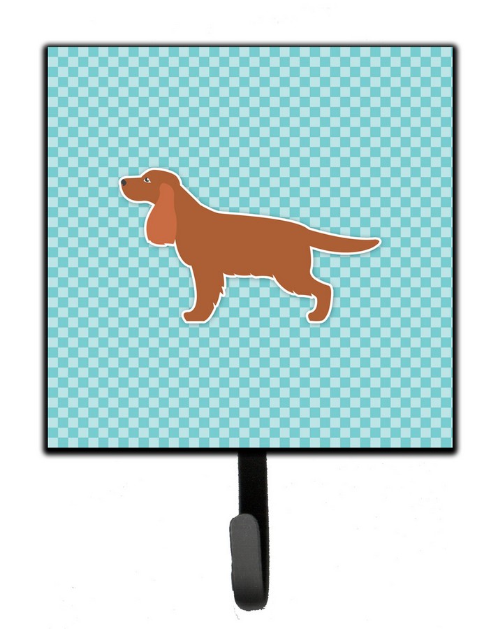 English Cocker Spaniel Checkerboard Blue Leash or Key Holder