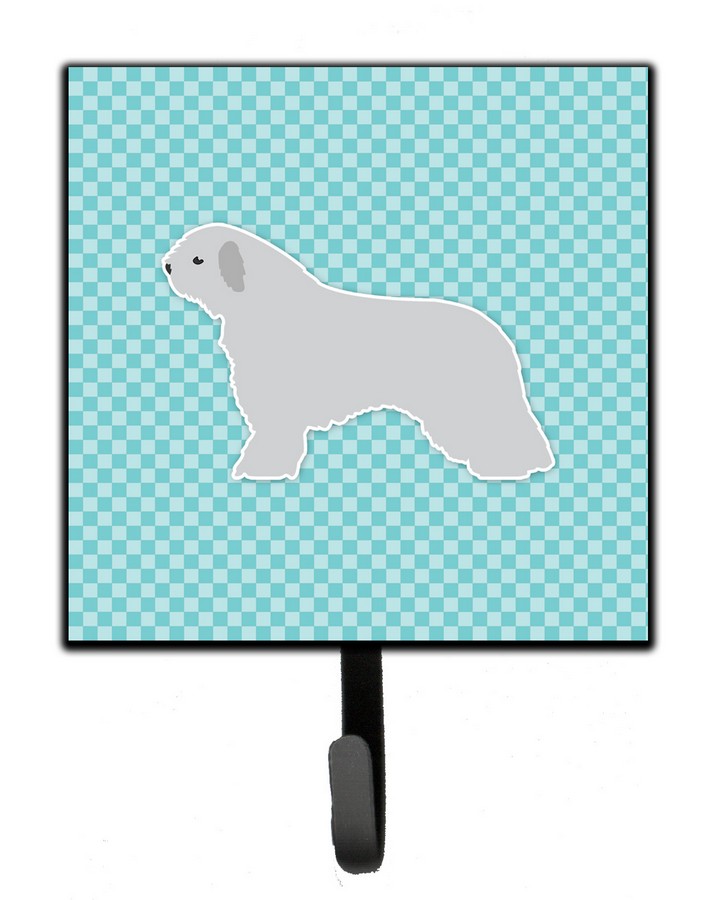 Spanish Water Dog Checkerboard Blue Leash or Key Holder